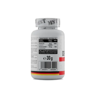 Вітамін Д3 и К2 (MK7) MST Nutrition Vitamin D3 + K2 MK-7, 120 капсул