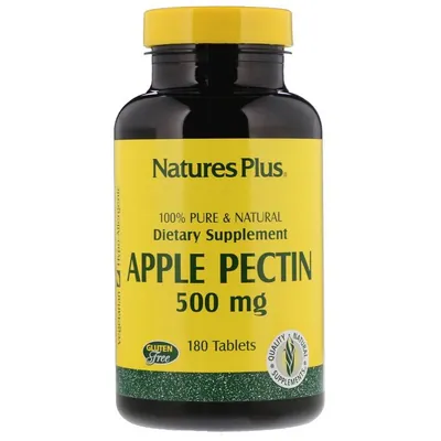 Яблучний пектин Nature's Plus Apple Pectin 500 мг, 180 таблеток