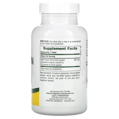 Яблочный пектин Nature's Plus Apple Pectin 500 мг, 180 таблеток