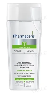 Рідина міцелярна Pharmaceris T Sebo-Мicellar антибактеріальна для очищення і зняття макіяжу з обличчя та очей, 200 мл