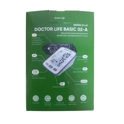 Тонометр Doctor Life Basic 02-А автоматичний з адаптером