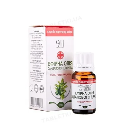 Олія ефірна Green Pharm Cosmetic сандалового дерева, 10 мл