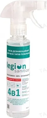 Засіб для дезінфекції Legion sanitizer, 250 мл з розпил.