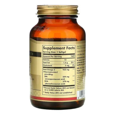 Омега-3 Solgar Triple Strength Omega-3 950 мг м'які капсули №50