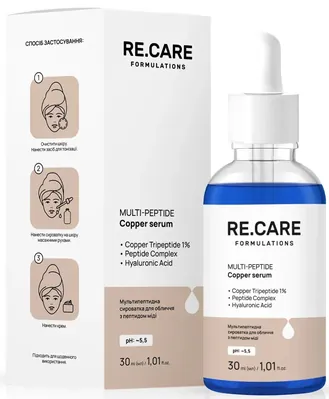 Сироватка для обличчя Re.Care Multi-Peptide Copper Serum мультипептидна, 30 мл
