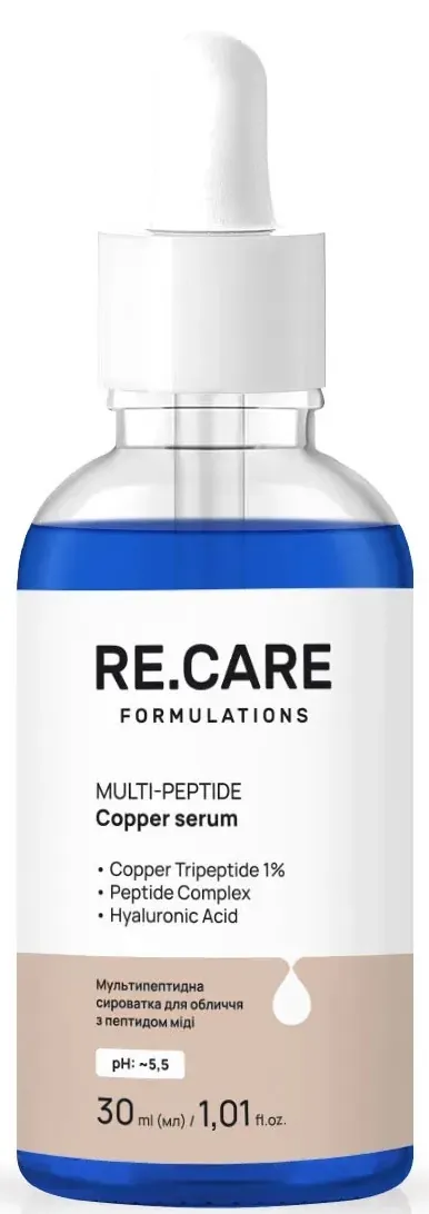 Сироватка для обличчя Re.Care Multi-Peptide Copper Serum мультипептидна, 30 мл
