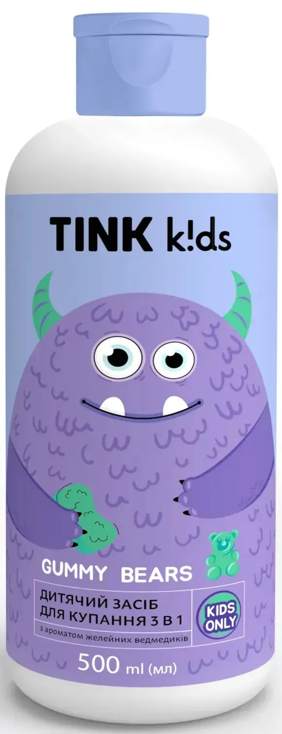 Засіб для купання Tink kids 3в1 Gummy Bears дитячий, 500 мл