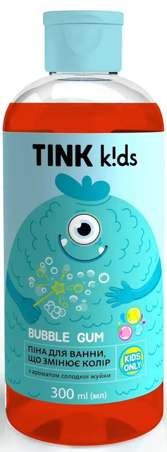 Піна для ванни Tink kids Bubble Gum, що змінює колір, дитяча, 300 мл