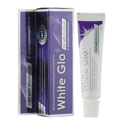 Зубна паста White Glo відбілювальна з ополіскувачем 2 в 1, 24 г