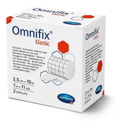 Пластир медичний Omnifix Elastic на еластичній нетканій основі 2,5 см х 10 м, 2 штуки