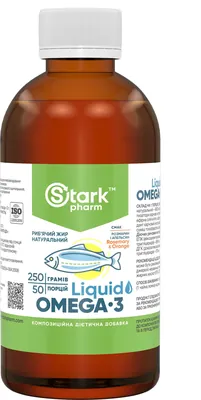 Омега 3 риб'ячий жир Stark Pharm Omega-3 Liquid рідина, 250 мл