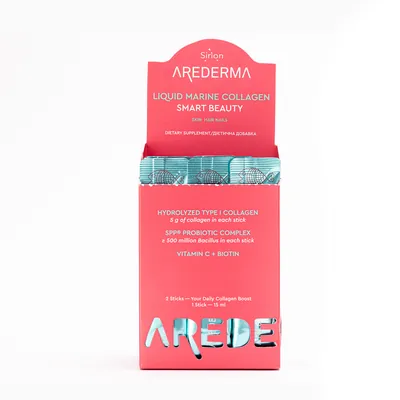 Колаген морський з пробіотиками Arederma Розумна краса питний, для шкіри, нігтів, волосся, по 15 мл №28 у стіках