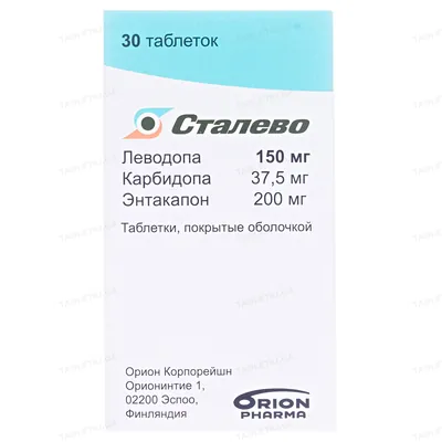 Сталево таблетки, в/плів. обол. по 150 мг/37.5 мг/200 мг №30 у флак.
