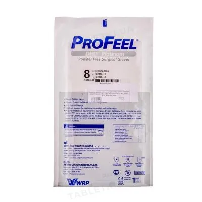 Рукавички хірургічні ProFeel DHD Platinum латексні без пудри, розмір 8,0 стерильні, пара