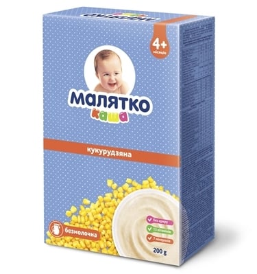 Каша безмолочна Малятко Кукурудзяна, з 4 місяців, 200 г