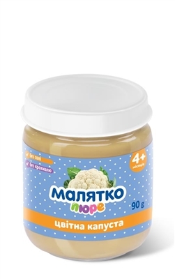 Пюре овощное Малятко Цветная капуста, 90 г