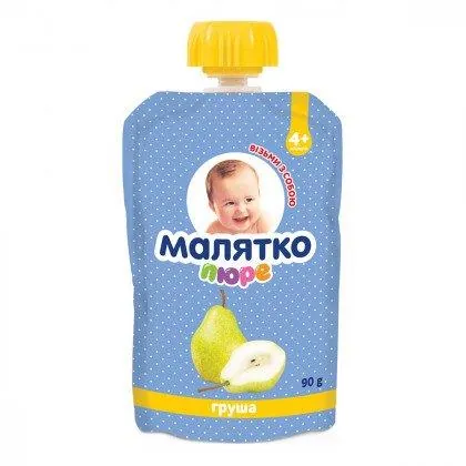 Пюре фруктове Малятко Грушеве, 90 г