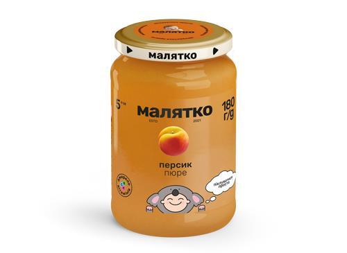 Пюре фруктове Малятко Персикове, 180 г