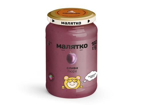 Пюре фруктове Малятко Сливове, 180 г