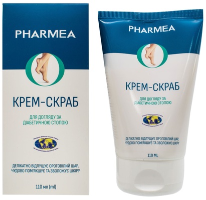 Крем-скраб для ног Pharmea для диабетической стопы, 110 мл