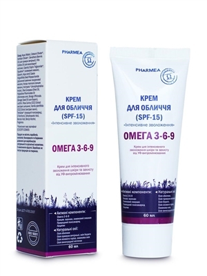 Крем для лица Pharmea Омега 3-6-9 SPF15 Интенсивное увлажнение, 60 мл