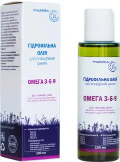 Олія гідрофільна Pharmea Омега 3-6-9 для очищення шкіри, 100 мл