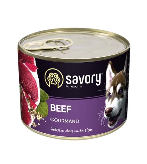 Корм влажный для взрослых собак Savory 30426 с говядиной, 200 г
