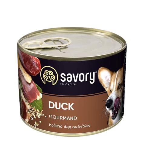 Корм влажный для взрослых собак Savory 30464 с уткой, 200 г