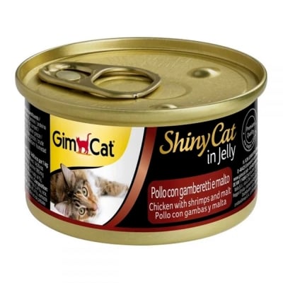 Корм влажный для котов GimCat Shiny Cat Kitten с курицей, креветкамии и солодом, 70 г
