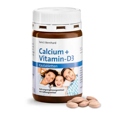 Кальцій з вітаміном Д3 Sanct Bernhard Calcium+Vitamin-D3, 150 таблеток жув.