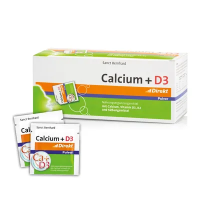 Кальцій з вітаміном Д3, С, К2 Sanct Bernhard Calcium+D3 порошок по 2,6 г №60 в пак.