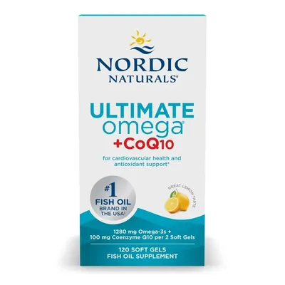 Омега та Коензим Q10 Nordic Naturals Ultimate Omega + CoQ10 лимон, 120 капсул