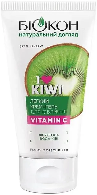 Крем-гель для обличчя Біокон I love kiwi легкий з вітаміном С, 60 мл