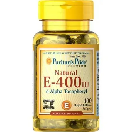 Вітамін Е  Puritan's Pride Vitamin E-400 IU (268 мг), 100 гелевих капсул