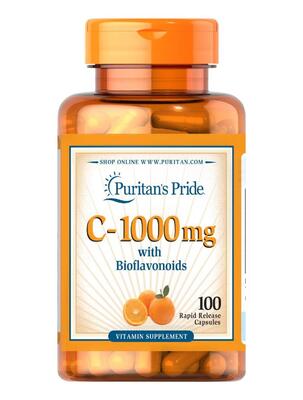 Витамин С 1000 Puritan's Pride Vitamin C 1000 mg Citrus Bioflavonoids, 100 капсул
