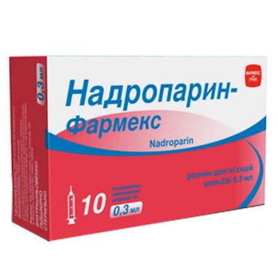 Надропарин-Фармекс раствор д/ин. 9500 анти-Ха МЕ/мл по 0.3 мл №10 в предвар. запол. шпр.