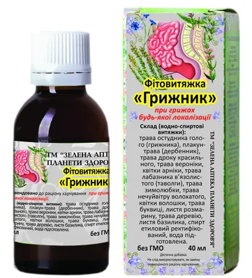 Грижник фітовитяжка краплі по 40 мл у флак.