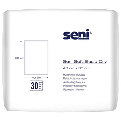 Пелюшки Seni Soft Basic Dry одноразові гігієнічні 40х60 см, 30 шт