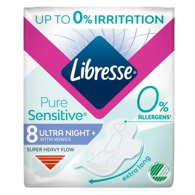 Прокладки гигиенические Libresse Pure Sensitive Ultra Night, 8 шт