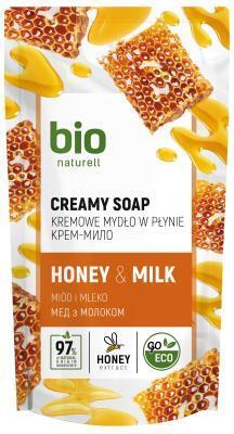 Крем-мило Bio Naturell Мед та Молоко, дой-пак, 460 мл