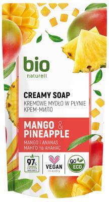 Крем-мило Bio Naturell Манго та ананас, дой-пак, 460 мл