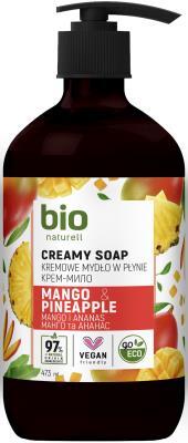 Крем-мило Bio Naturell Манго та ананас, з дозатором, 473 мл