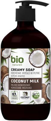 Крем-мило Bio Naturell Кокосове молоко, з дозатором, 473 мл
