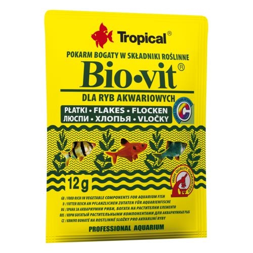 Корм Tropical Bio-vit для акваріумних риб, у пластівцях, 60 мл/12 г