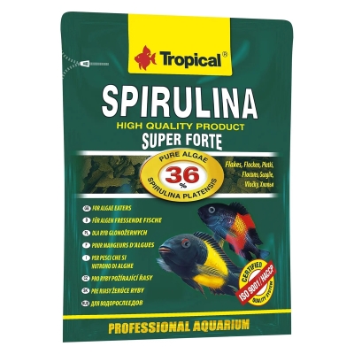 Корм Tropical Super Spirulina Forte для акваріумних риб у пластівцях 60 мл/12 г