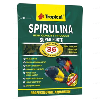 Корм Tropical Super Spirulina Forte для акваріумних риб у пластівцях 60 мл/12 г