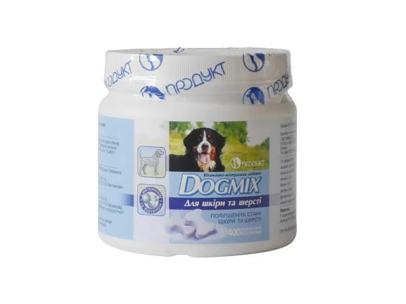 Вітаміни для собак Dogmix для шкіри і шерсті, 400 таблеток