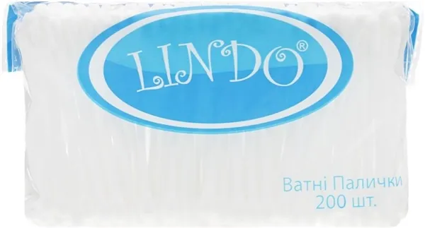 Ватні палички дитячі Lindo, 200 шт