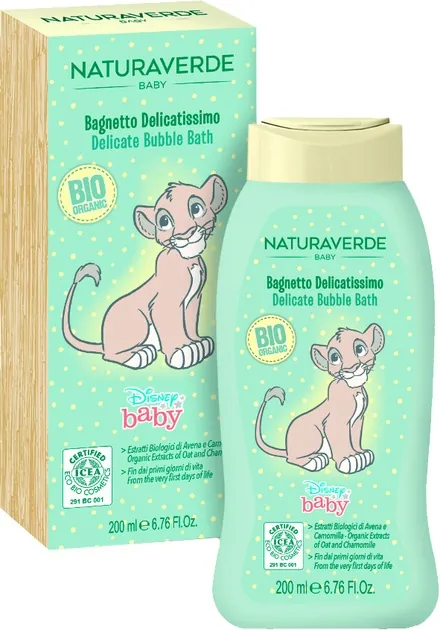 Піна для ванни Naturaverde Baby дитяча з екстрактом вівса та ромашки, 200 мл