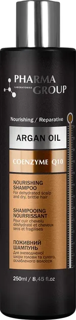 Шампунь Pharma Group Laboratories Argan Oil+Coenzyme Q10 поживний, 250 мл